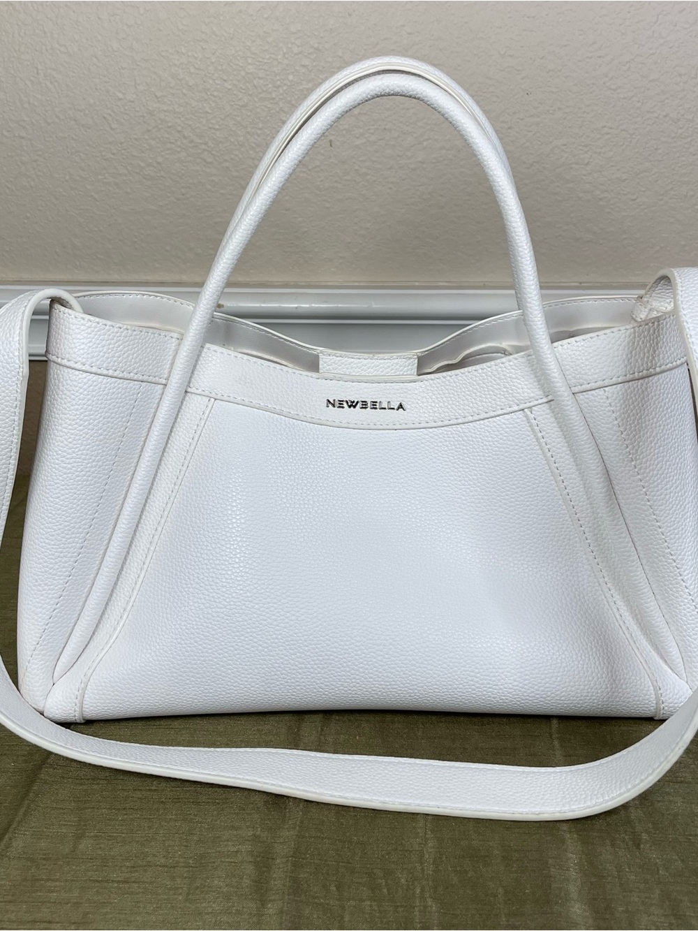 NEWBELLA Large Kelly Tote Bag for Women, Crossbody Handbag Purse White NWOT